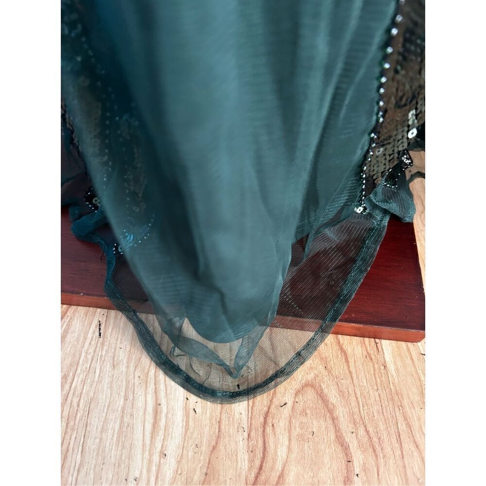 1920 style sequins dress green long maxi dress size cs - Picture 5 of 9